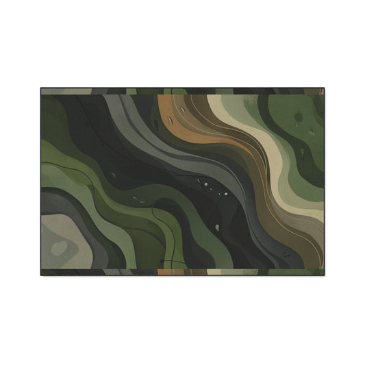 Abstract Golf Course Camo Contour Heavy-Duty Floor Mat