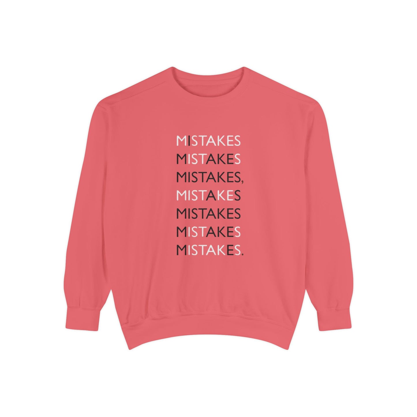 I Make Mistakes Sweatshirt | Comfy Typographic Self-Acceptance Crewneck