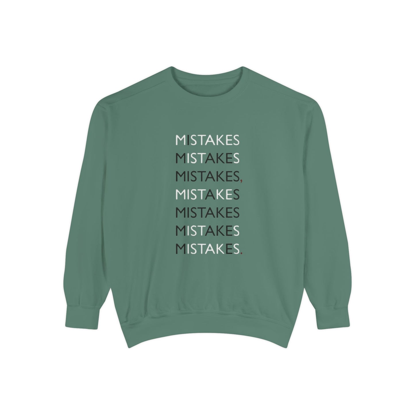I Make Mistakes Sweatshirt | Comfy Typographic Self-Acceptance Crewneck