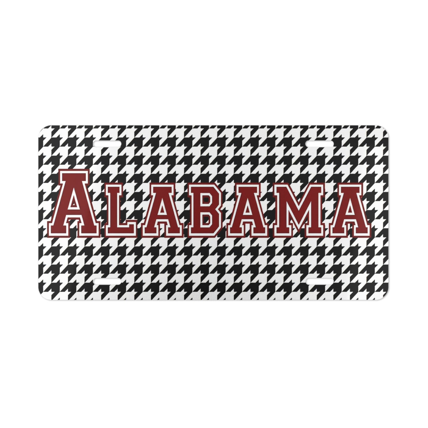 Alabama Houndstooth Vanity Front License Plate RTR Checker Pattern
