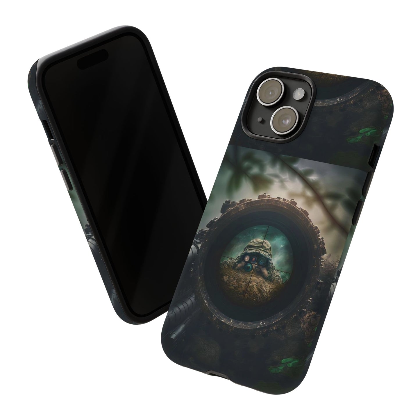 Sniper Scope Soldier Phone Case | Dual Layer Tough Cover  For iPhone