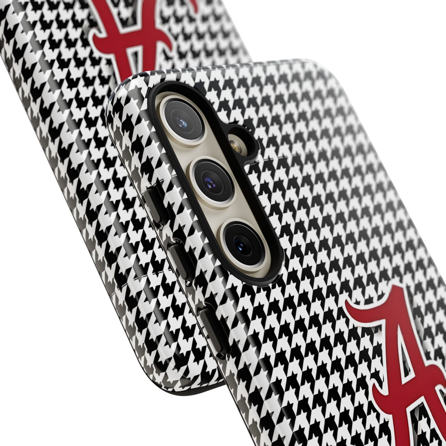 Alabama Houndstooth Phone Case, Tough Cases, College RTR Fan Gear, Initial A