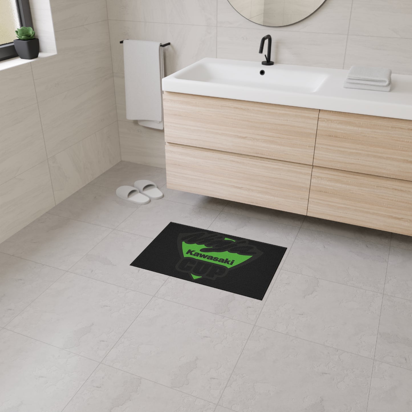 Motorsports Ninja Cup Kawasaki Floor mat | Motorcycle Garage Mat
