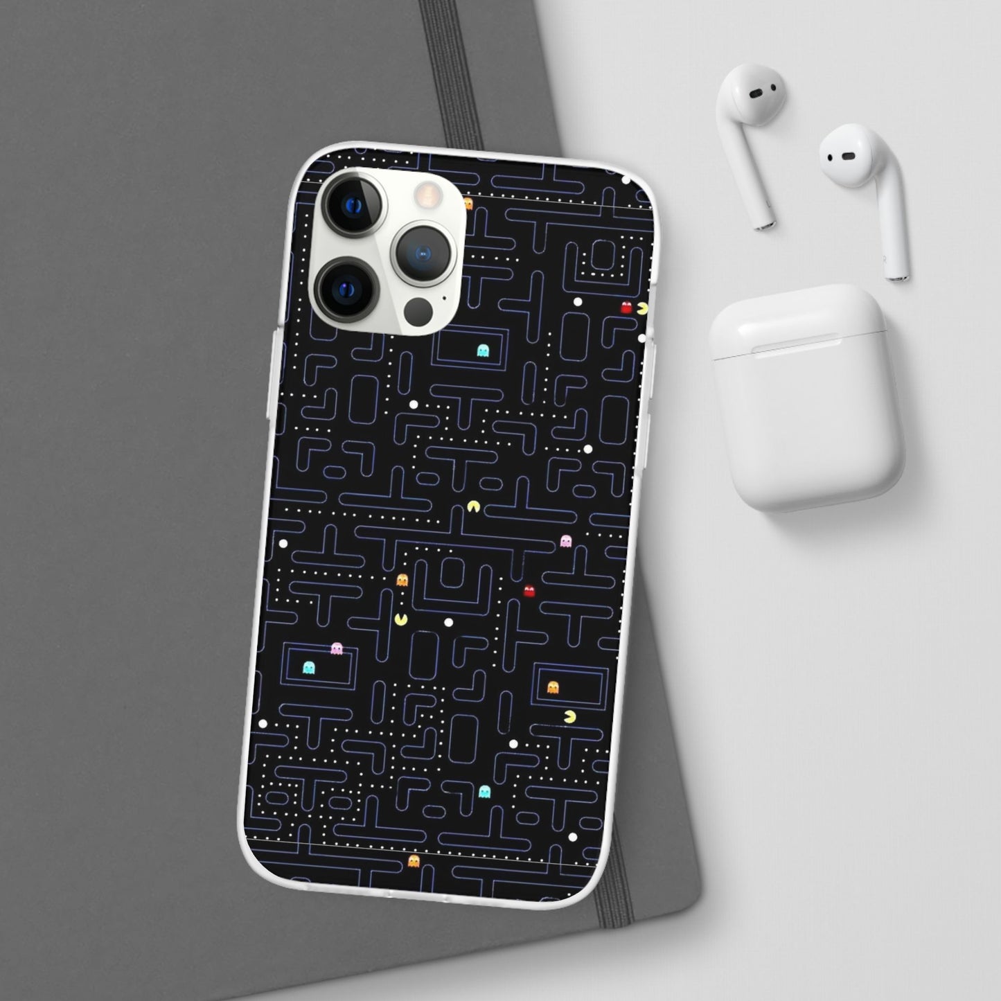 Retro Arcade Gaming TPU Phone Case, Fun Flexi Case, Gift for Gamers, Pac Man