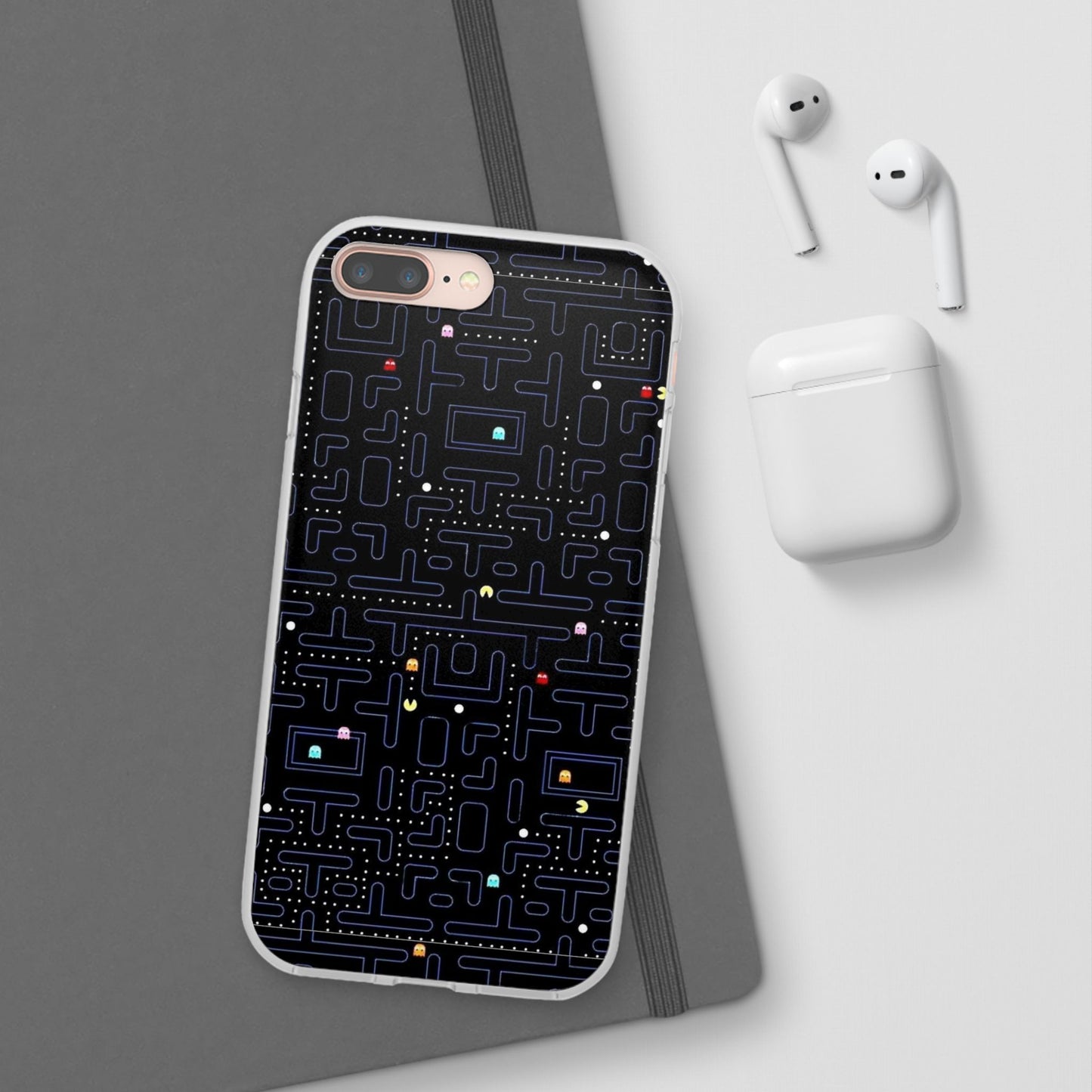 Retro Arcade Gaming TPU Phone Case, Fun Flexi Case, Gift for Gamers, Pac Man