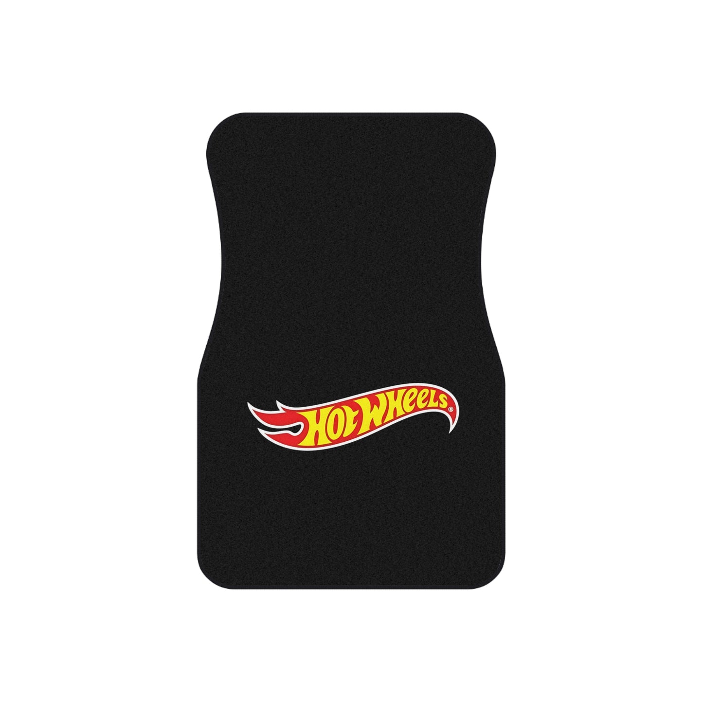 Hot Wheels Car Floor Mats (Set of 4) — Black Logo Auto Carpet Protectors