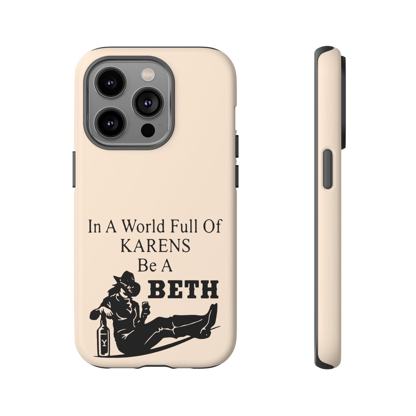 Peach Color Tough Phone Cases For iPhone, Samsung, Pixel, Cowgirl Inspired