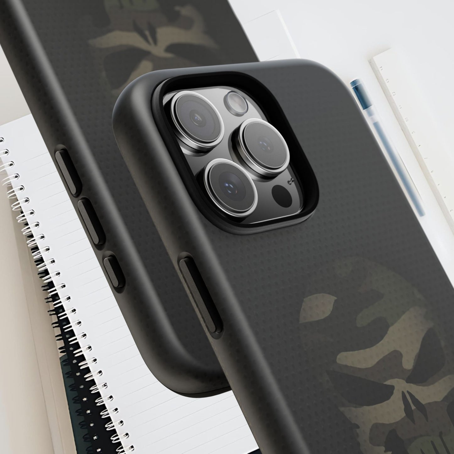 Camo Green Tough Case For iPhone, Samsung Galaxy, Jake Skull Punisher Graphic