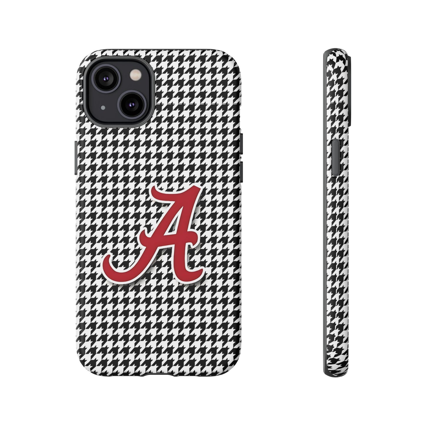 Alabama Houndstooth Phone Case, Tough Cases, College RTR Fan Gear, Initial A