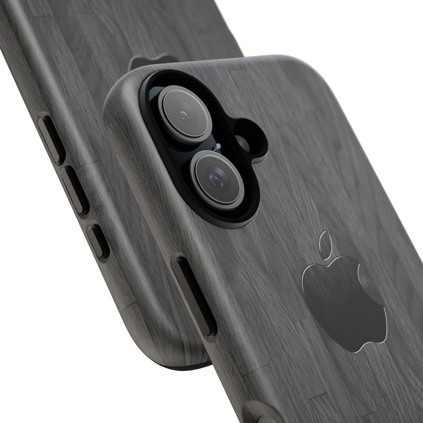 Tough Cases For iPhones, Gray Wood Color Rugged Phone Case