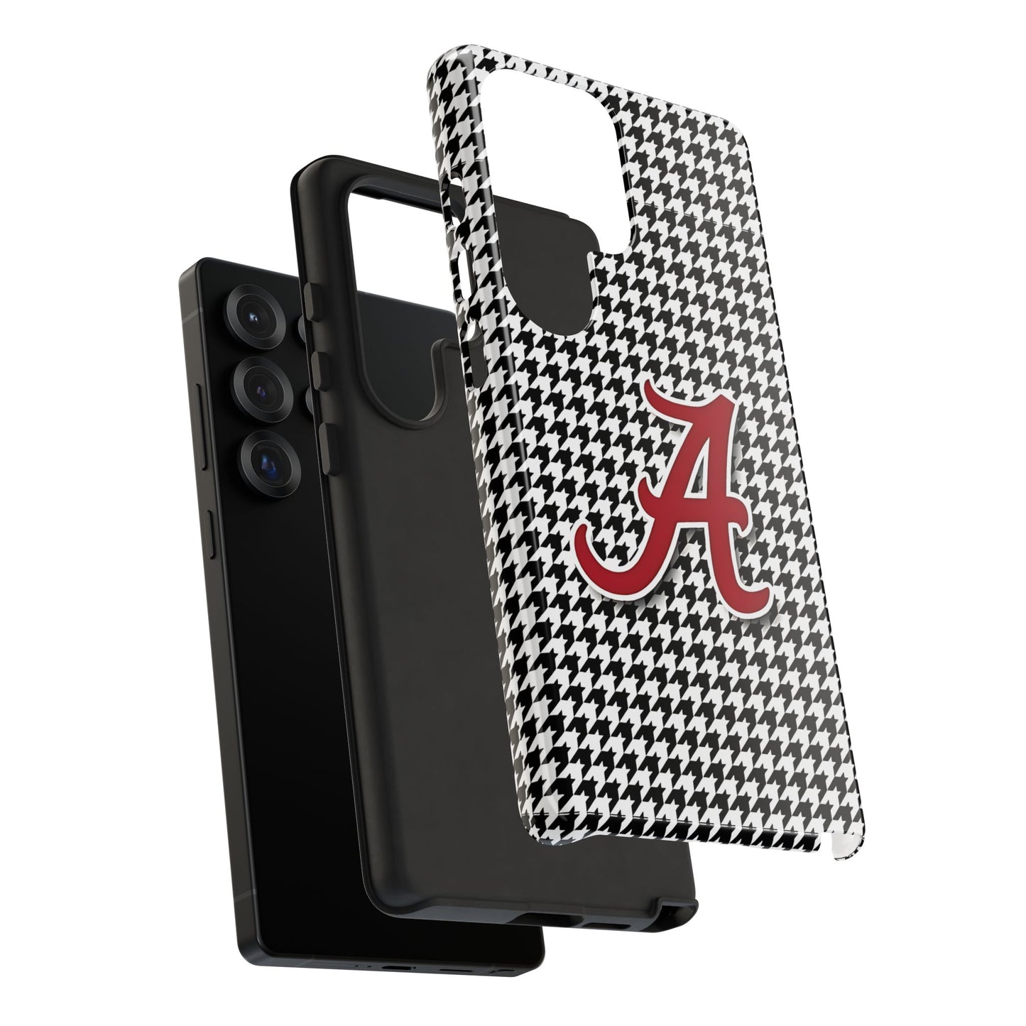 Alabama Houndstooth Phone Case, Tough Cases, College RTR Fan Gear, Initial A