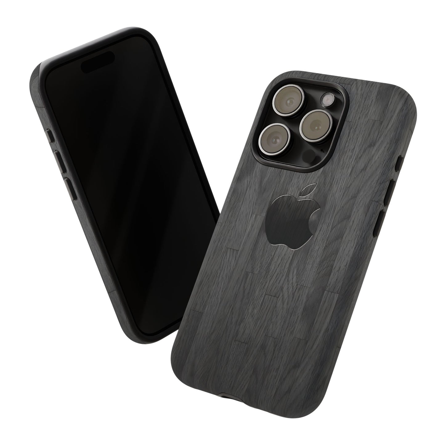 Tough Cases For iPhones, Gray Wood Color Rugged Phone Case