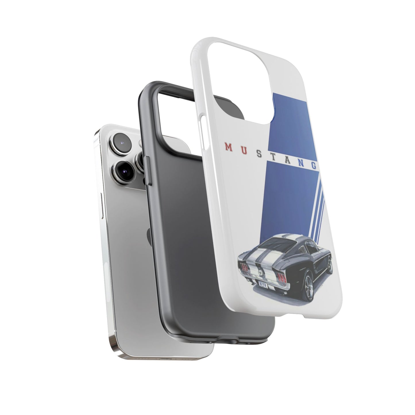 Mustang Car Art Tough Cases For iPhones, Samsung Galaxy and Google Pixel