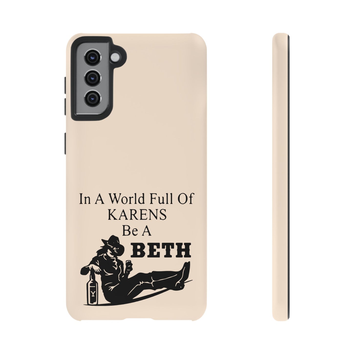 Peach Color Tough Phone Cases For iPhone, Samsung, Pixel, Cowgirl Inspired