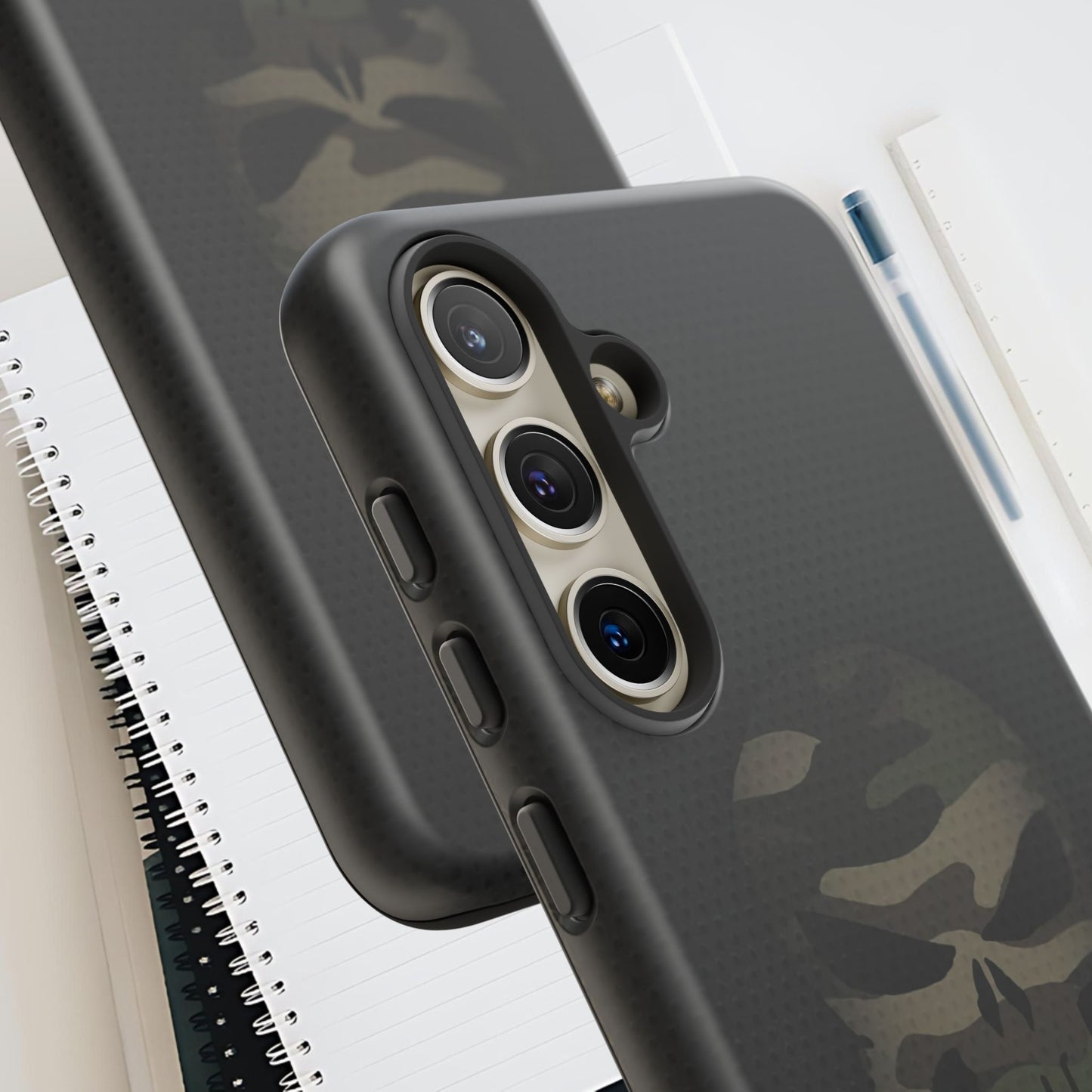 Camo Green Tough Case For iPhone, Samsung Galaxy, Jake Skull Punisher Graphic