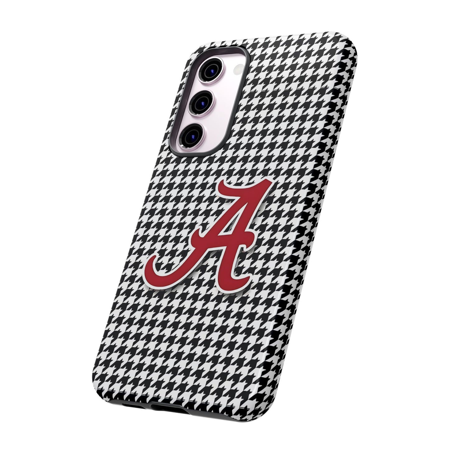 Alabama Houndstooth Phone Case, Tough Cases, College RTR Fan Gear, Initial A