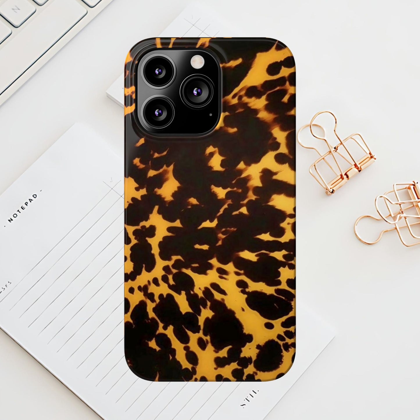 Two Tone Tortoiseshell iPhone Ultra Slim Cases, Glossy Finish