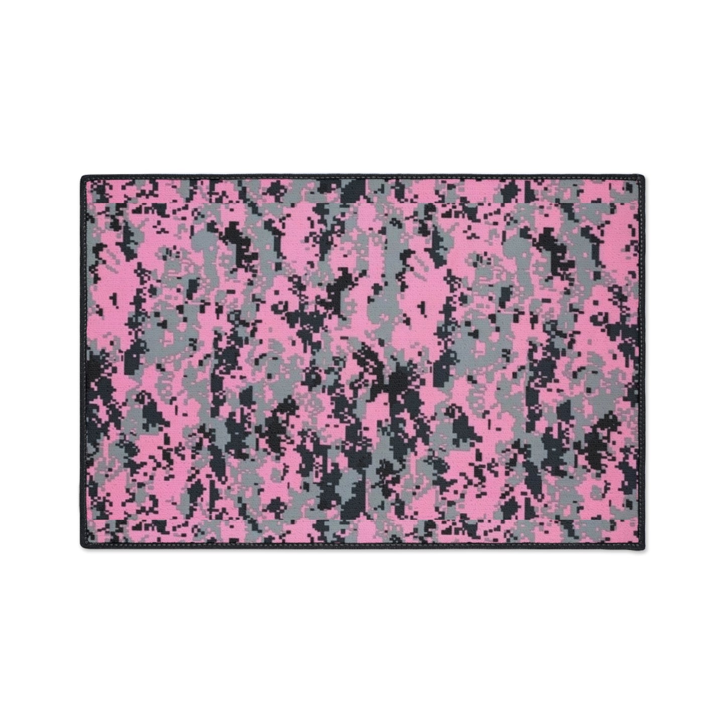Pink and Gray Camo Stylish Heavy Duty Floor Mat - Durable Entrance, Kitchen, Gym