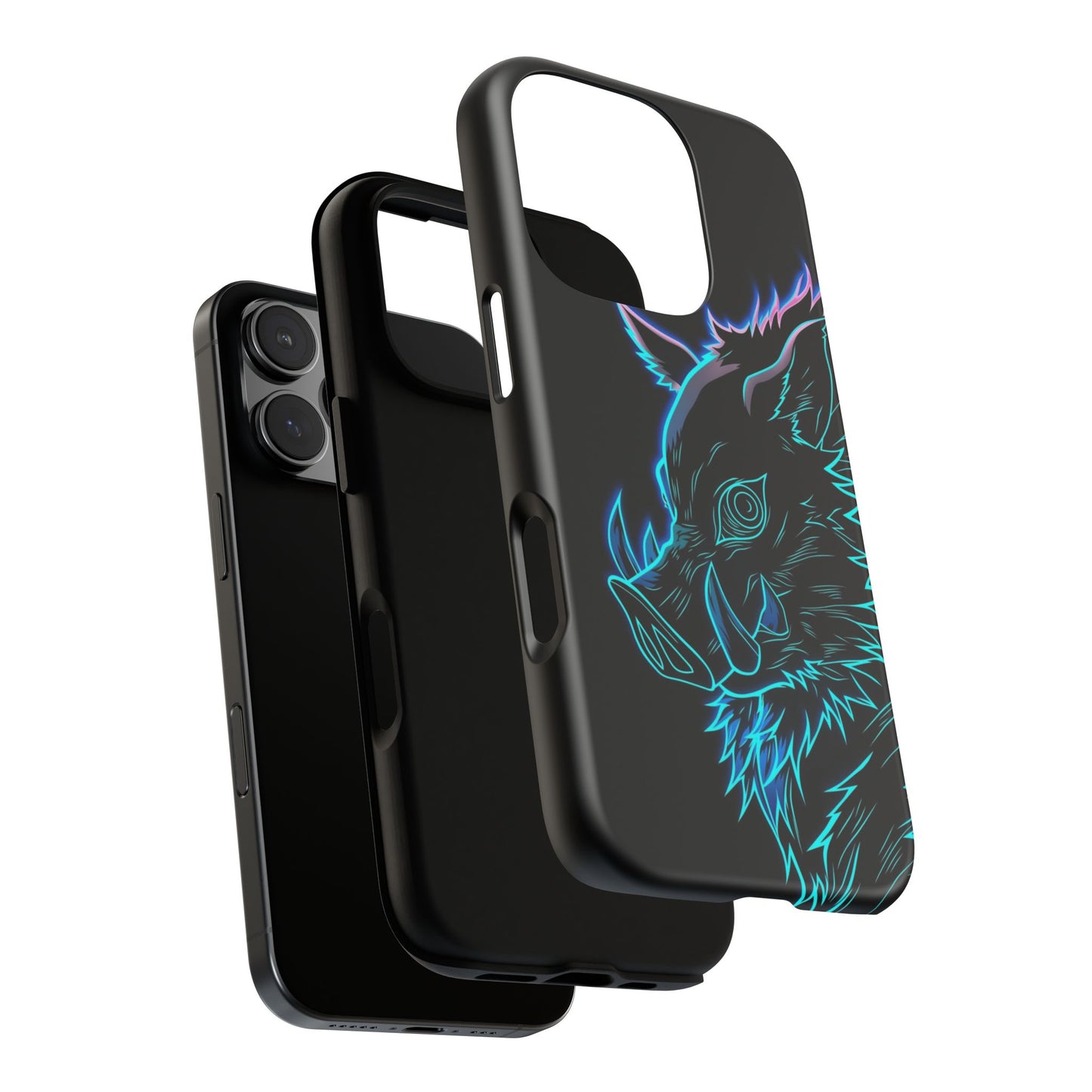 Tough Cases For iPhone, Galaxy, Anime Hashibira Beast Slayer Neon Design