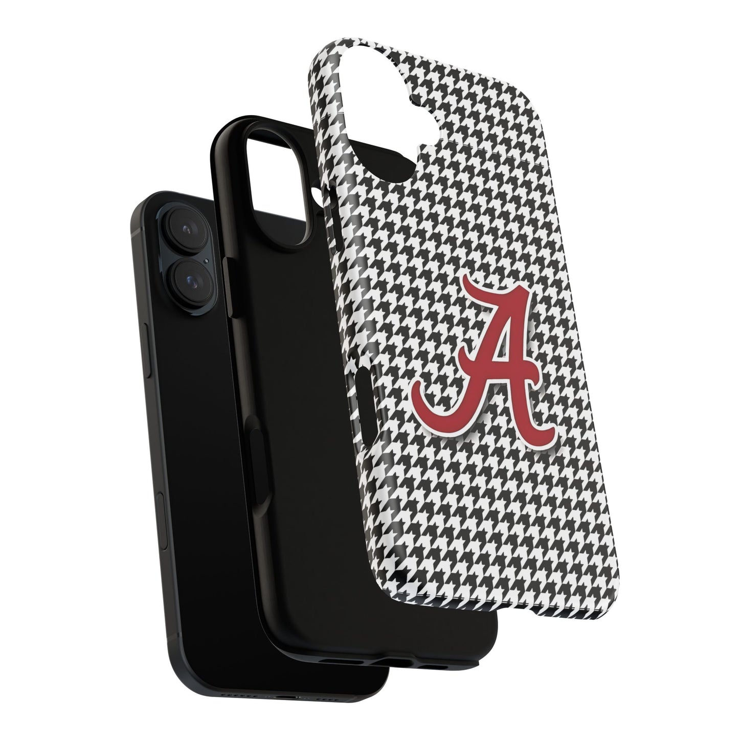 Alabama Houndstooth Phone Case, Tough Cases, College RTR Fan Gear, Initial A