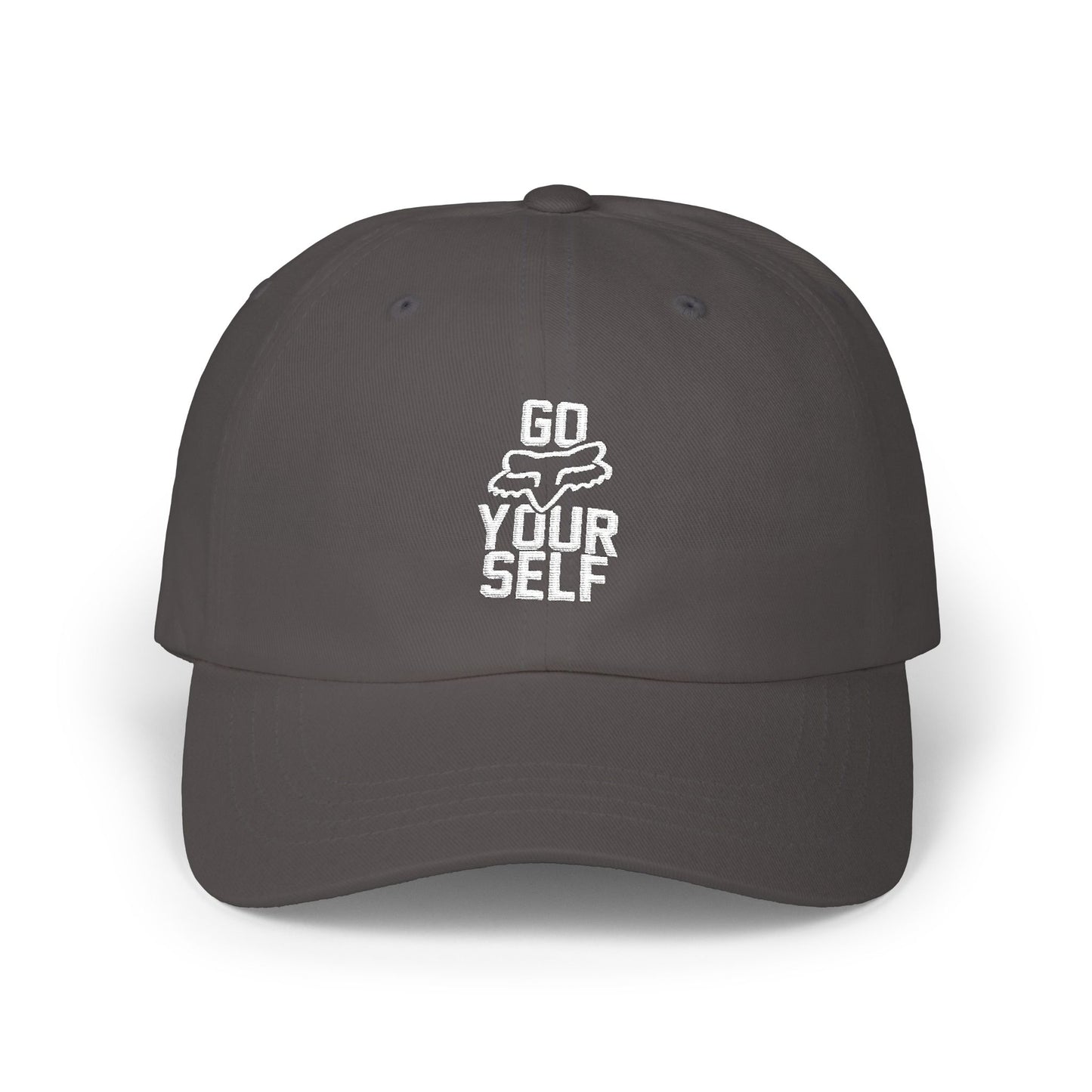 Go Fox Your Self embroidered Dad Cap | Motorsports Typography Baseball Hat