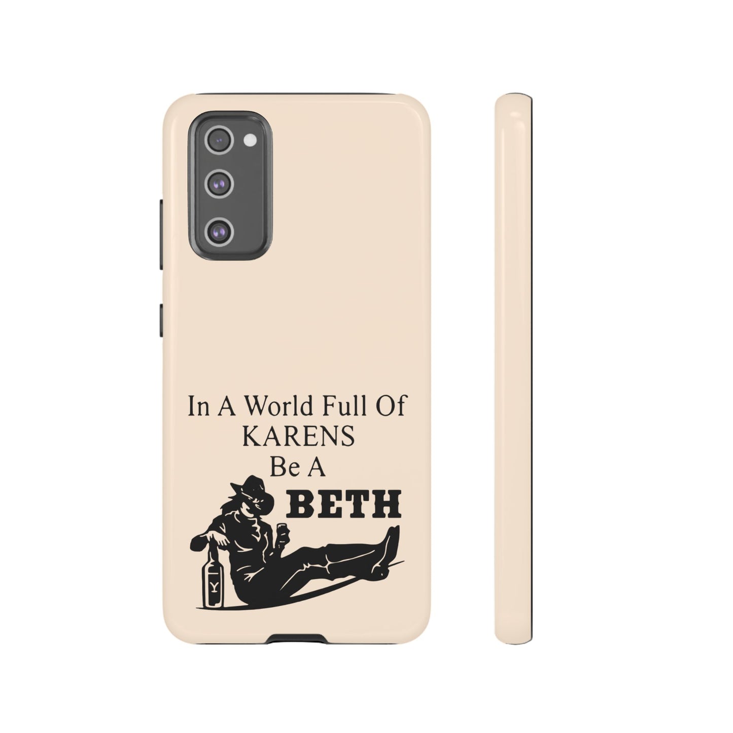 Peach Color Tough Phone Cases For iPhone, Samsung, Pixel, Cowgirl Inspired