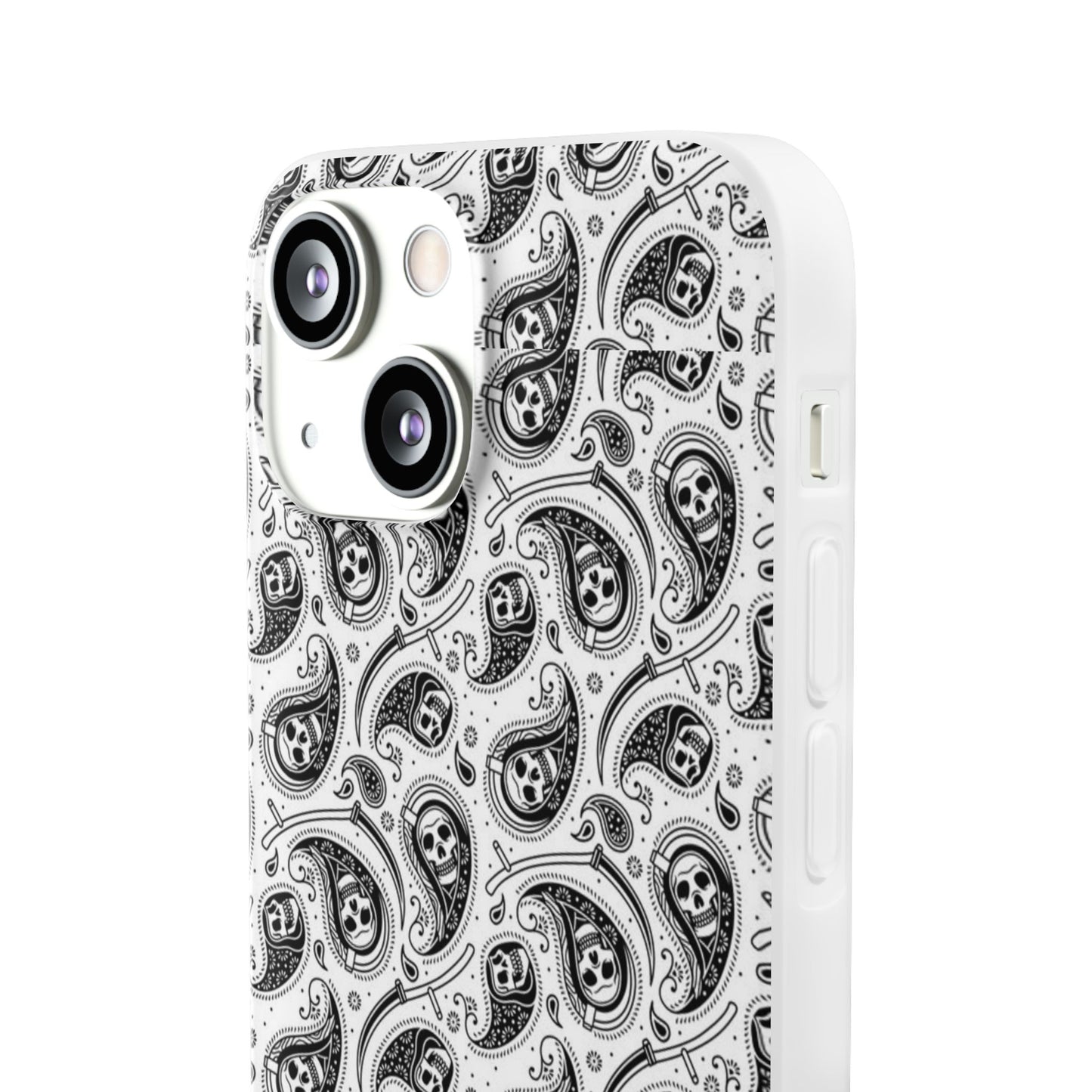Skull Paisley Pattern Phone Case TPU Soft Flexi Case for iPhones