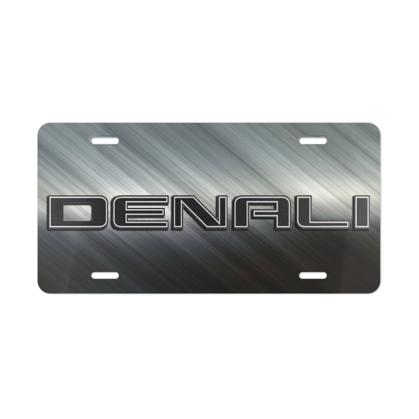 Compatible With GMC Denali, Custom Gray Front Vanity License Plate