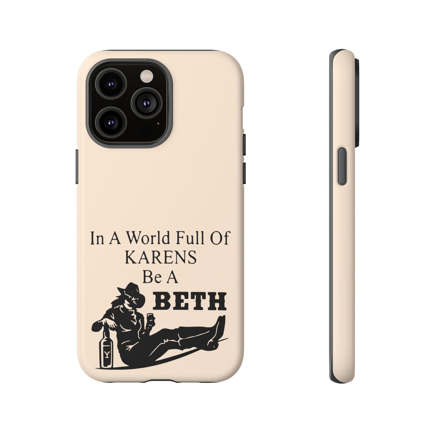 Peach Color Tough Phone Cases For iPhone, Samsung, Pixel, Cowgirl Inspired