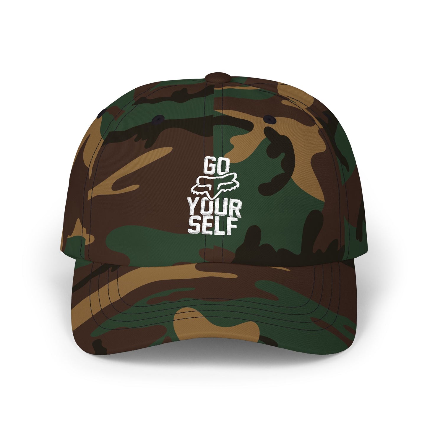 Go Fox Your Self embroidered Dad Cap | Motorsports Typography Baseball Hat