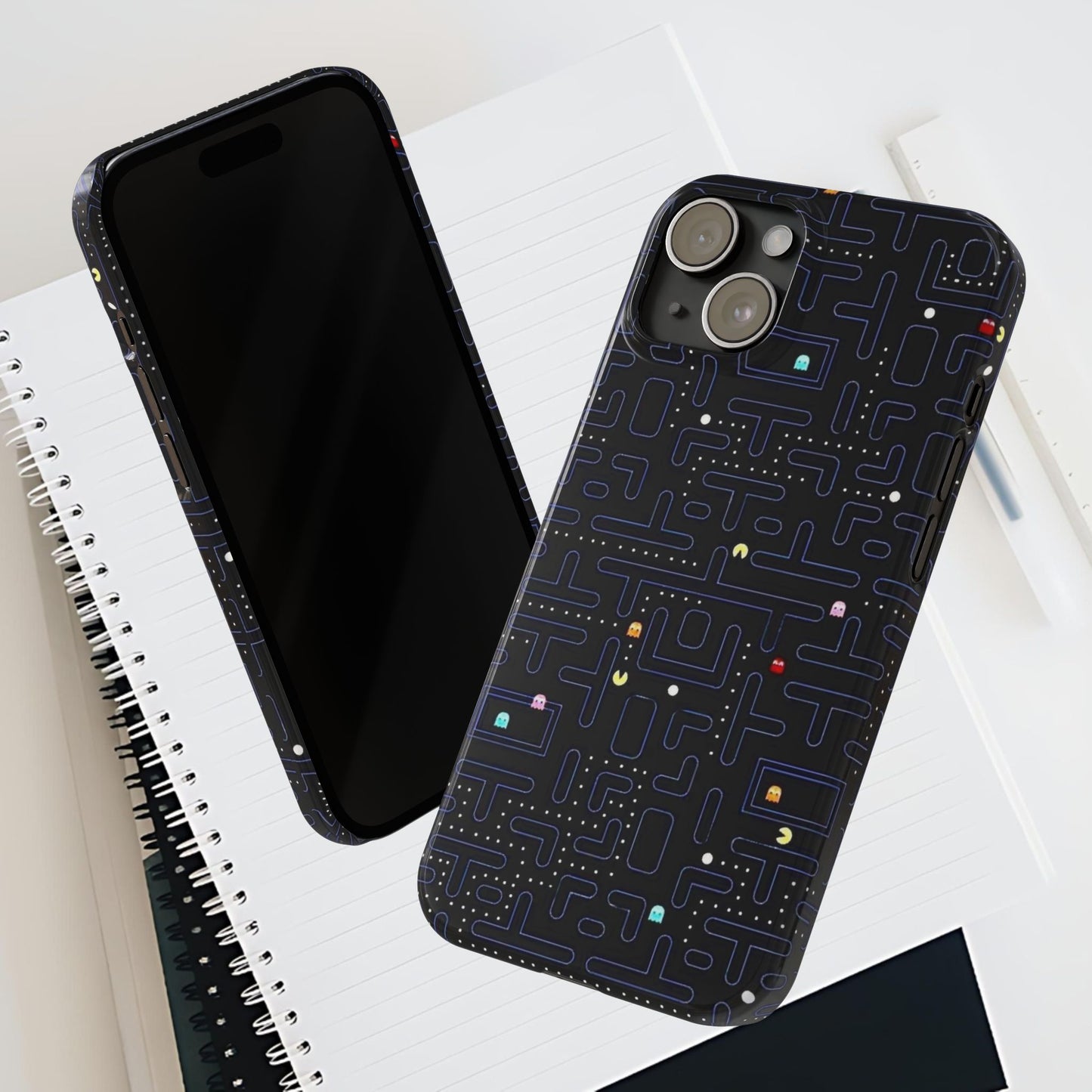 iPhone Slim Case, Pac Man Arcade Game Board Design, Glossy Finish