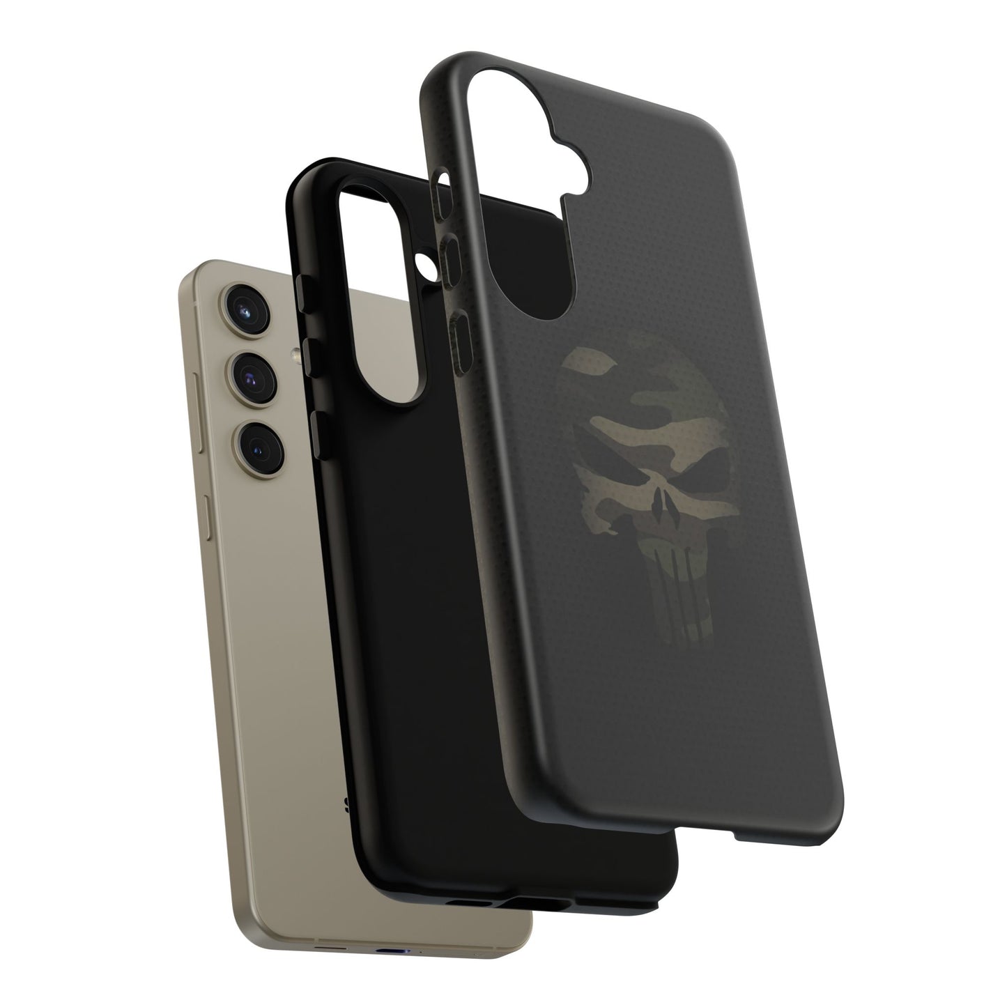 Camo Green Tough Case For iPhone, Samsung Galaxy, Jake Skull Punisher Graphic