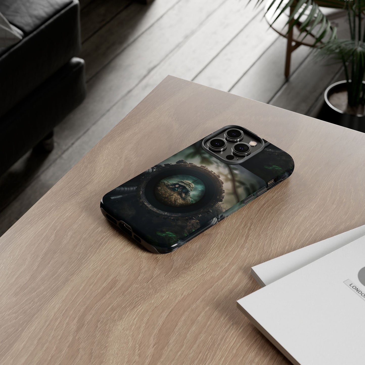 Sniper Scope Soldier Phone Case | Dual Layer Tough Cover  For iPhone