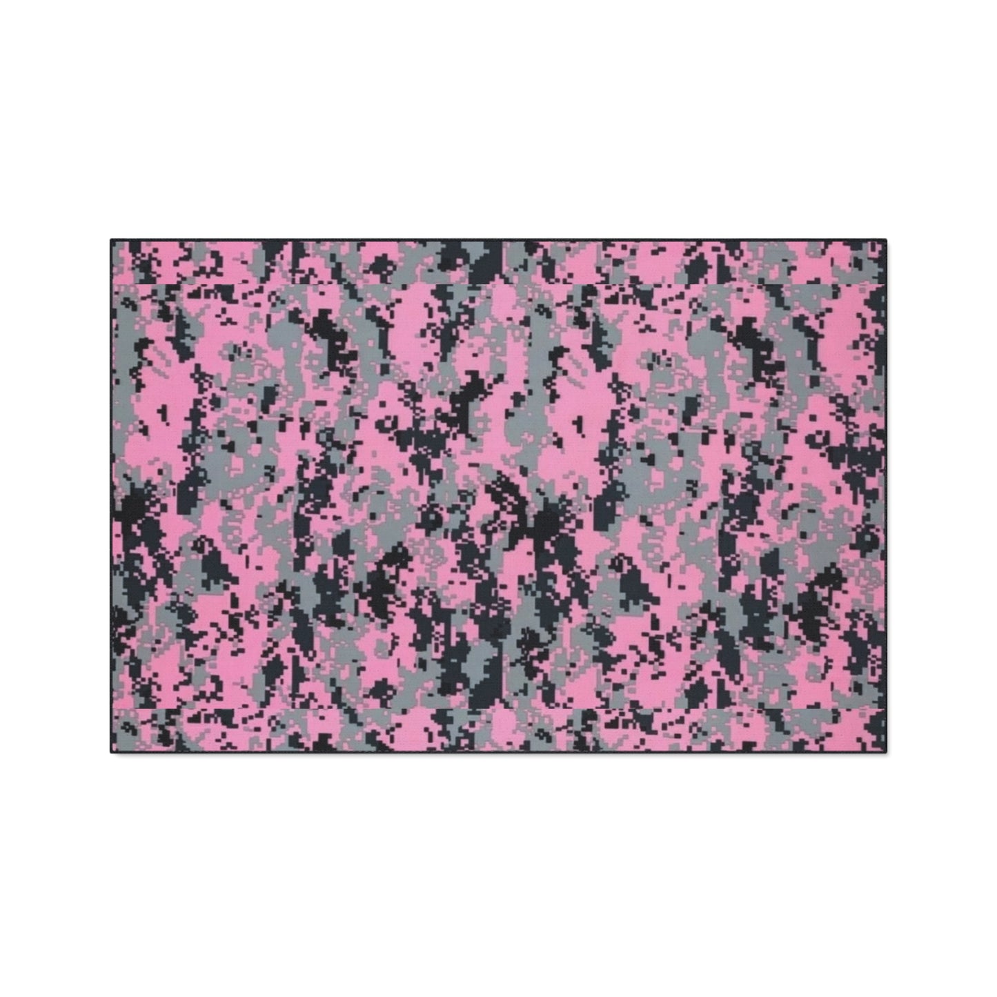 Pink and Gray Camo Stylish Heavy Duty Floor Mat - Durable Entrance, Kitchen, Gym