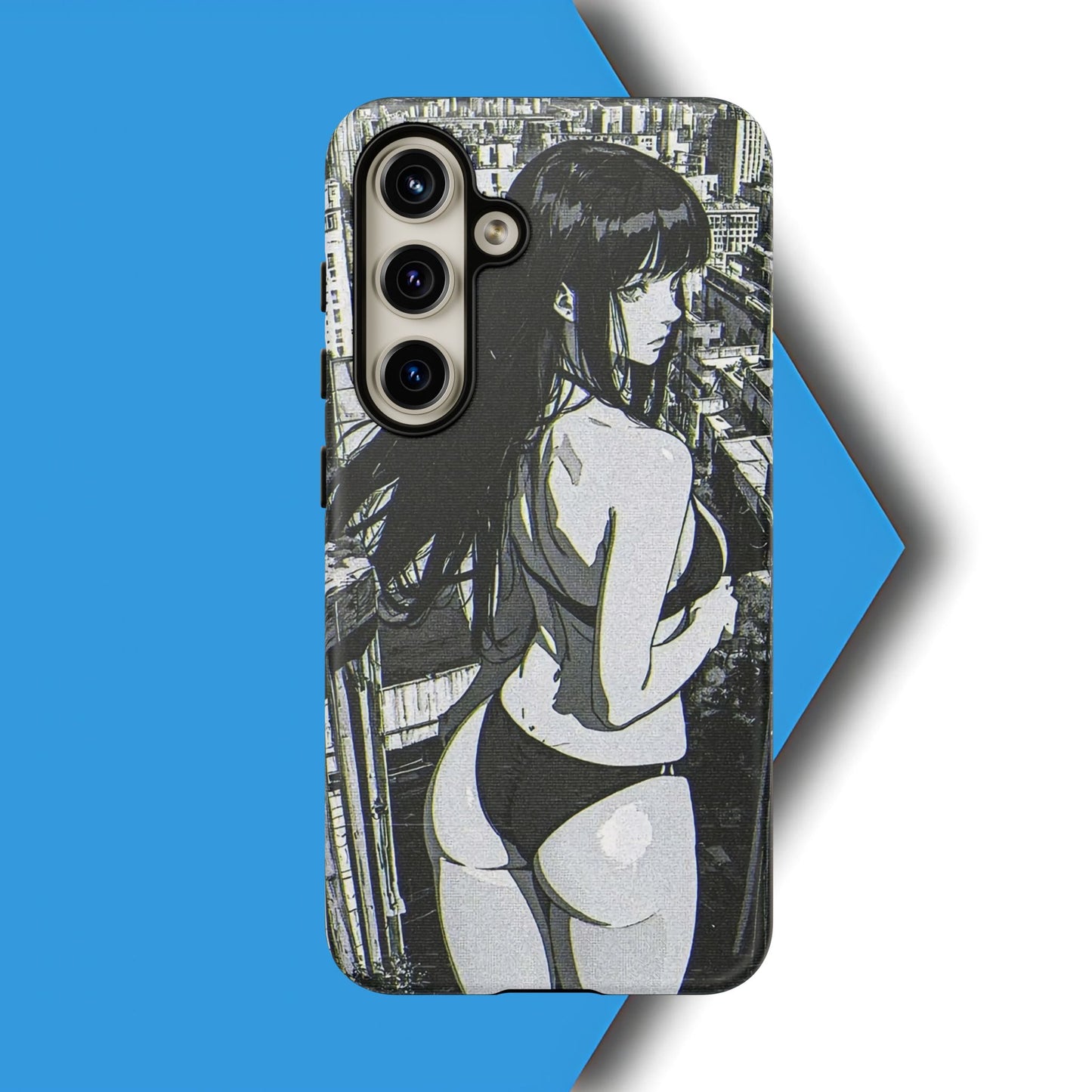 Tough Phone Case, Anime Manga Girl Bikini Design, iPhone, Galaxy, Google Pixel, Hentai Ecchi Art