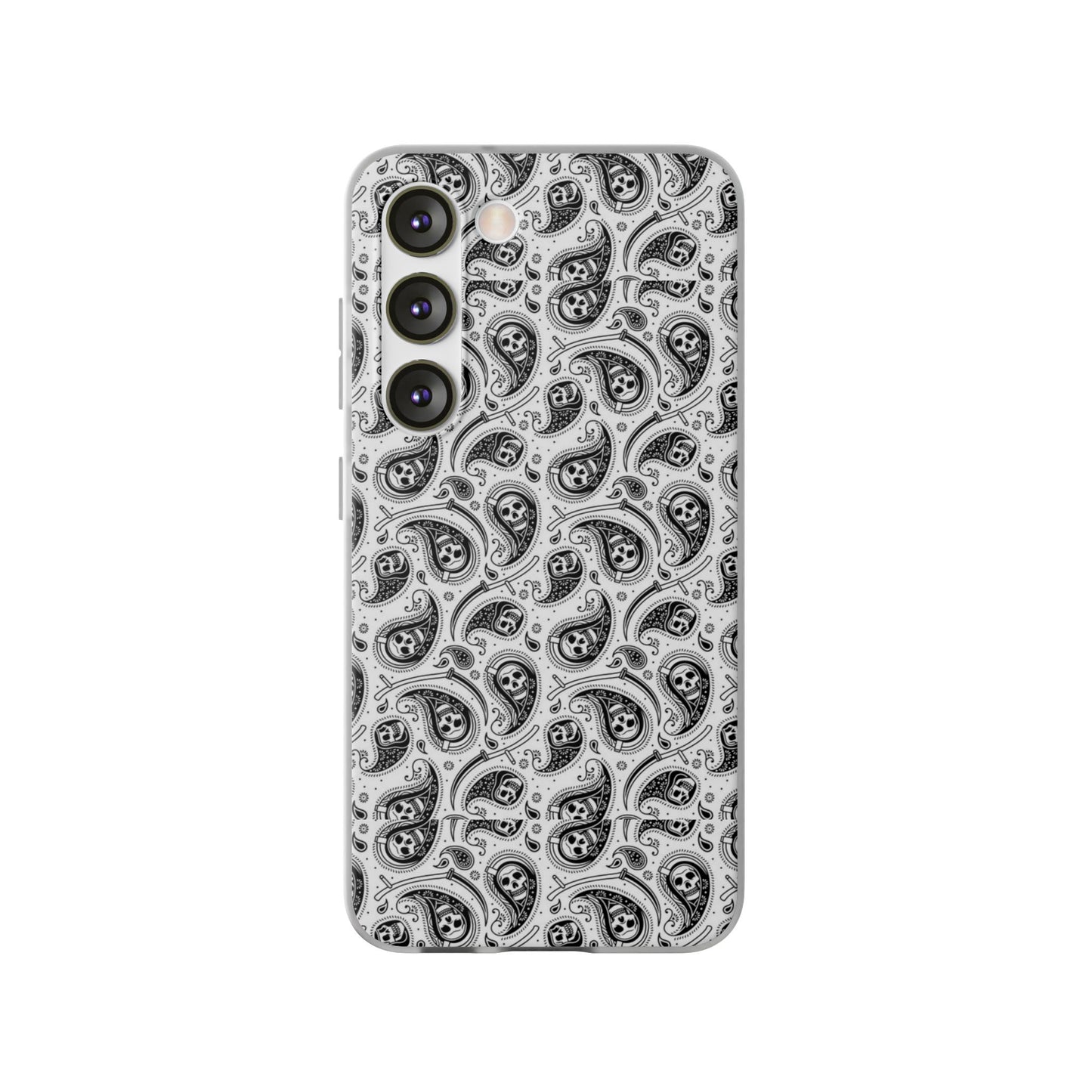 Skull Paisley Pattern Phone Case TPU Soft Flexi Case for iPhones