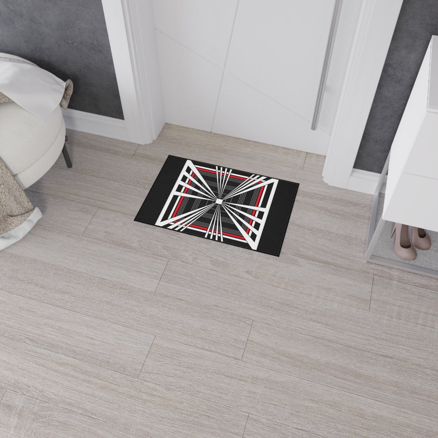 Stylish Heavy Duty Floor Mat, Indoor/Outdoor Rug, Tesla Plaid Modern Home Decor