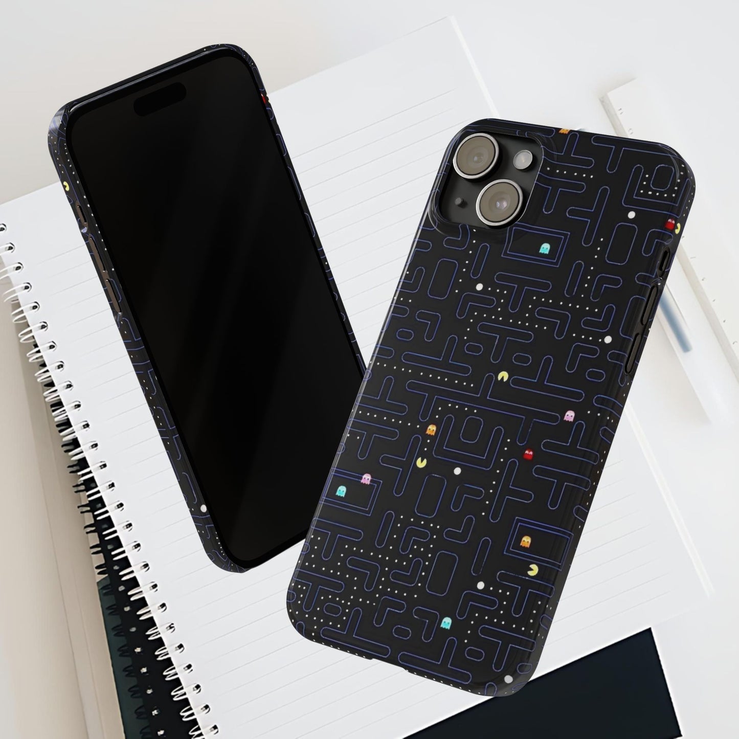 iPhone Slim Case, Pac Man Arcade Game Board Design, Glossy Finish