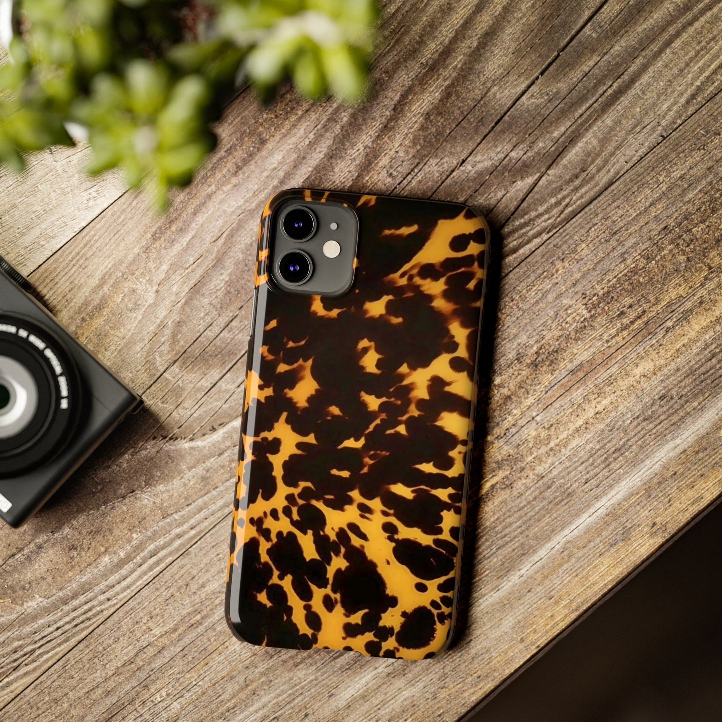 Two Tone Tortoiseshell iPhone Ultra Slim Cases, Glossy Finish