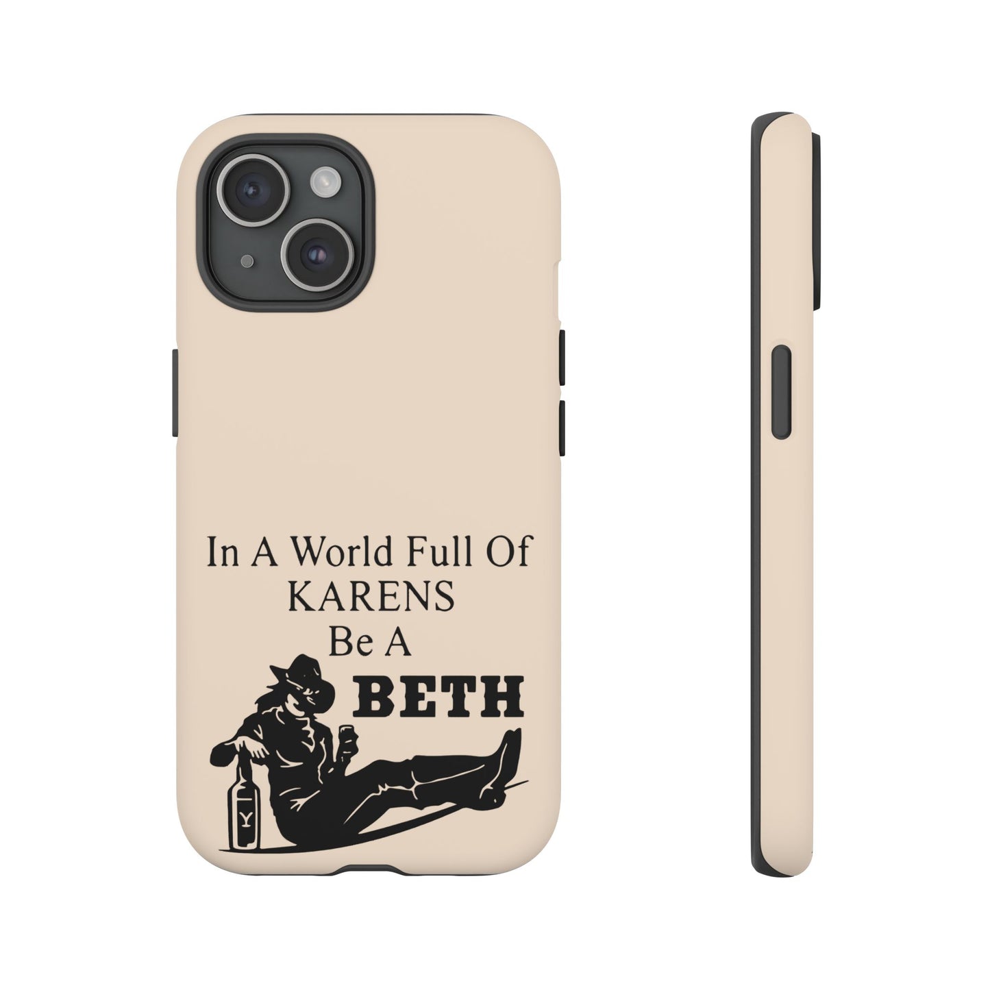 Peach Color Tough Phone Cases For iPhone, Samsung, Pixel, Cowgirl Inspired