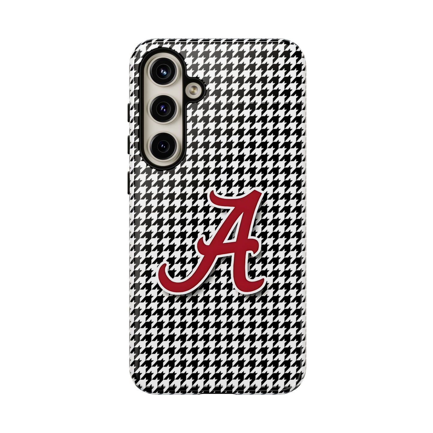 Alabama Houndstooth Phone Case, Tough Cases, College RTR Fan Gear, Initial A