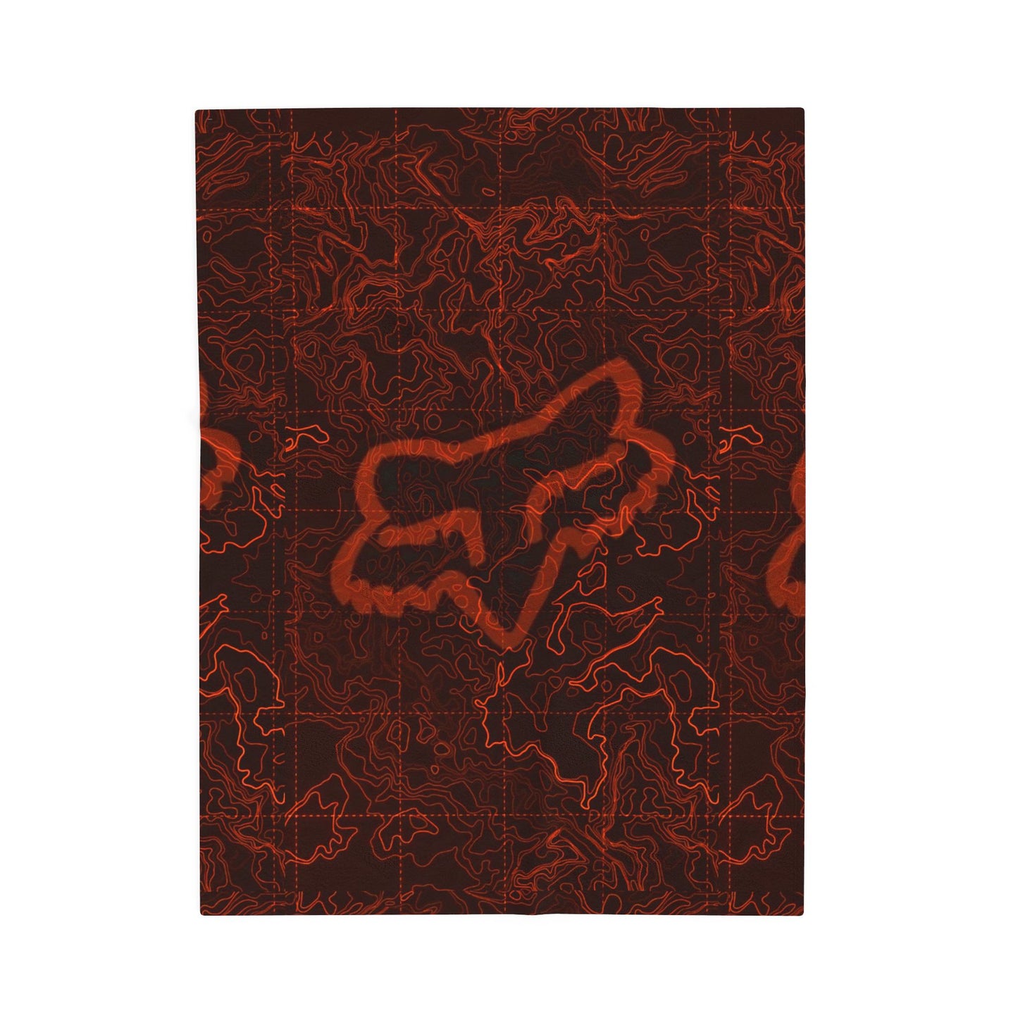 Fox Racing Logo Velveteen Plush Blanket— Camouflage MTB Throw