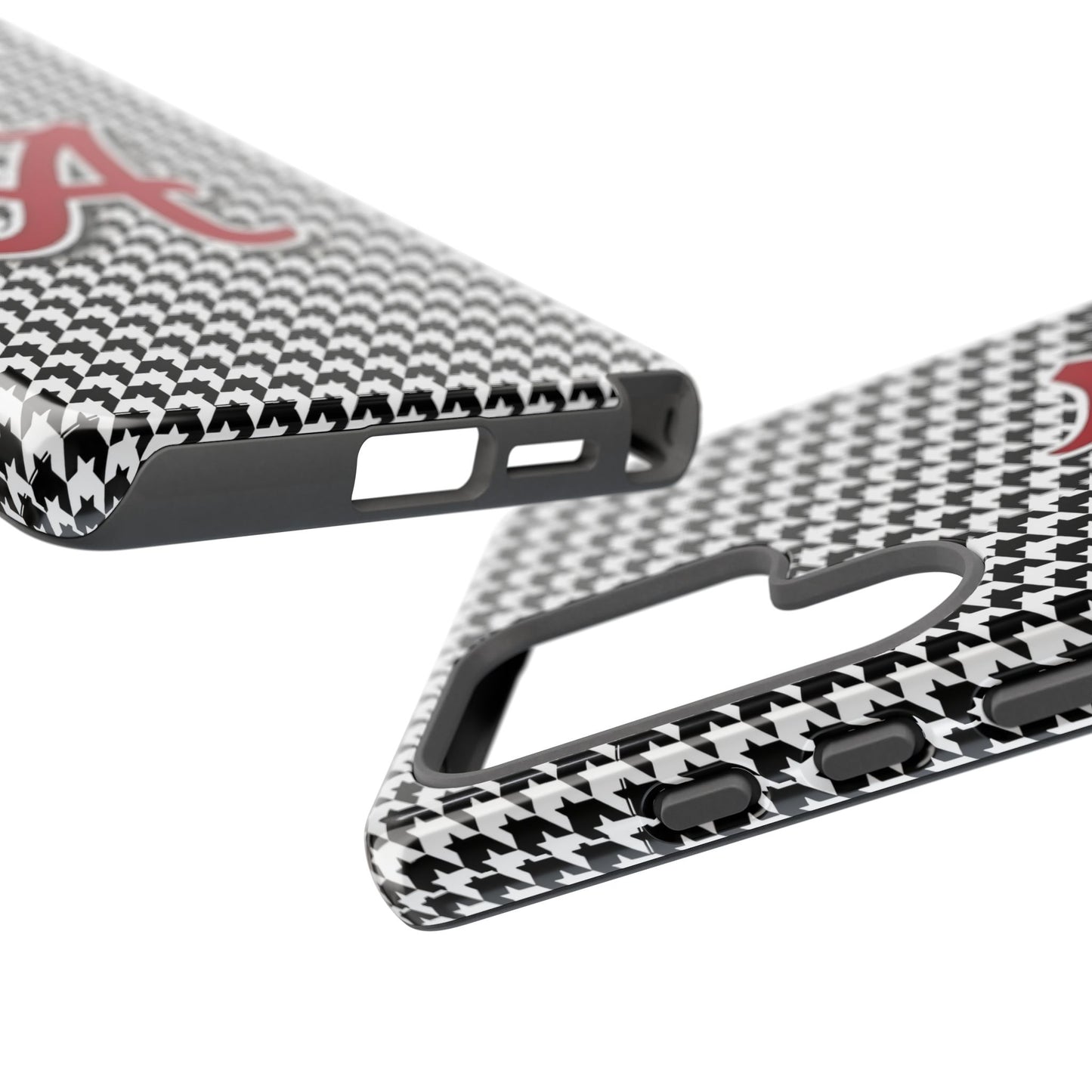 Alabama Houndstooth Phone Case, Tough Cases, College RTR Fan Gear, Initial A