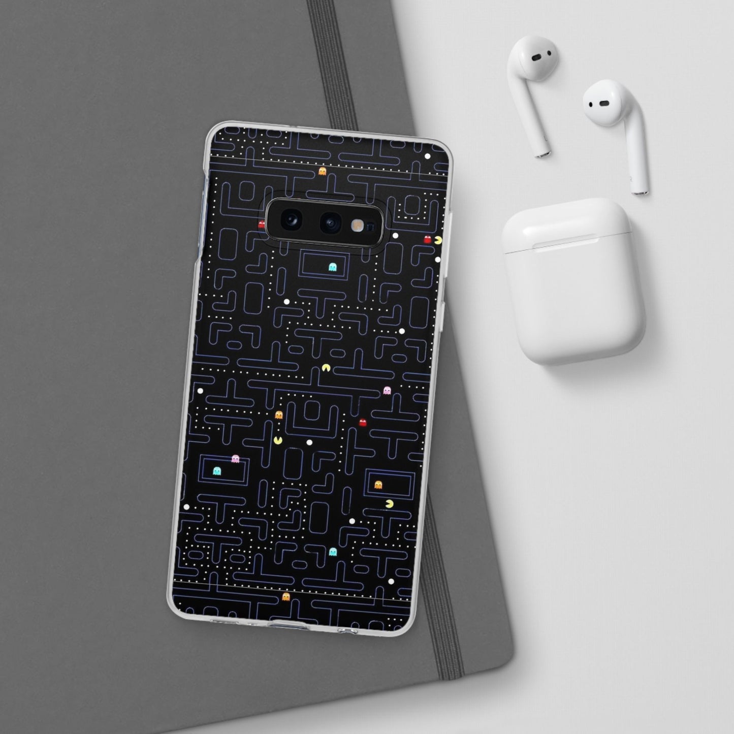 Retro Arcade Gaming TPU Phone Case, Fun Flexi Case, Gift for Gamers, Pac Man