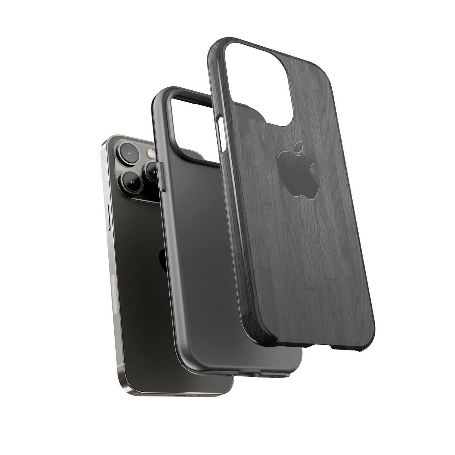 Tough Cases For iPhones, Gray Wood Color Rugged Phone Case