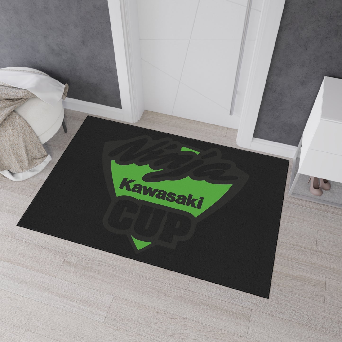Motorsports Ninja Cup Kawasaki Floor mat | Motorcycle Garage Mat