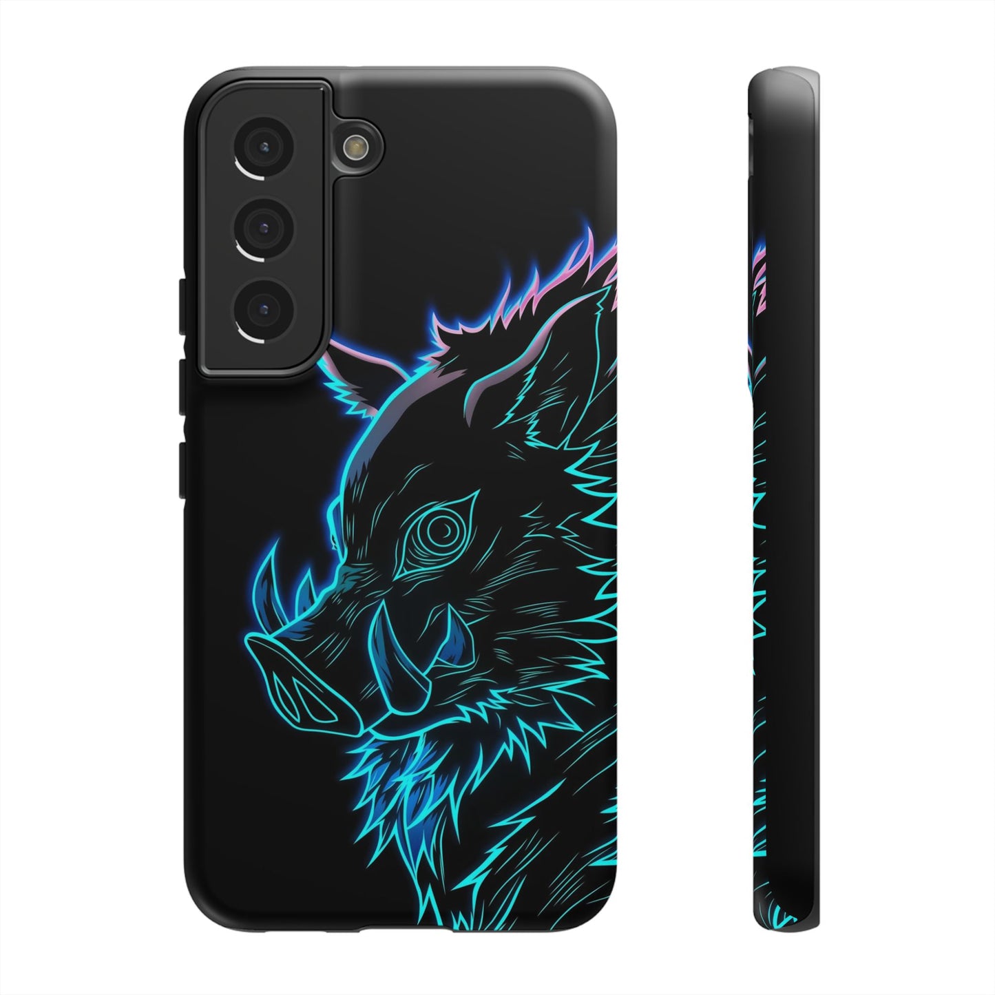 Tough Cases For iPhone, Galaxy, Anime Hashibira Beast Slayer Neon Design