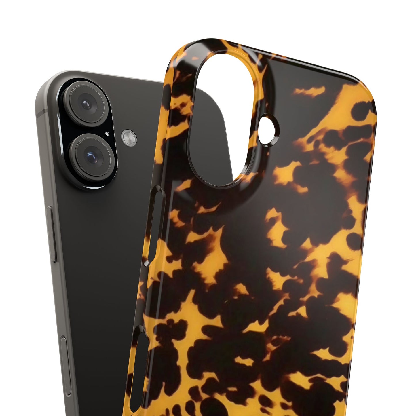 Two Tone Tortoiseshell iPhone Ultra Slim Cases, Glossy Finish