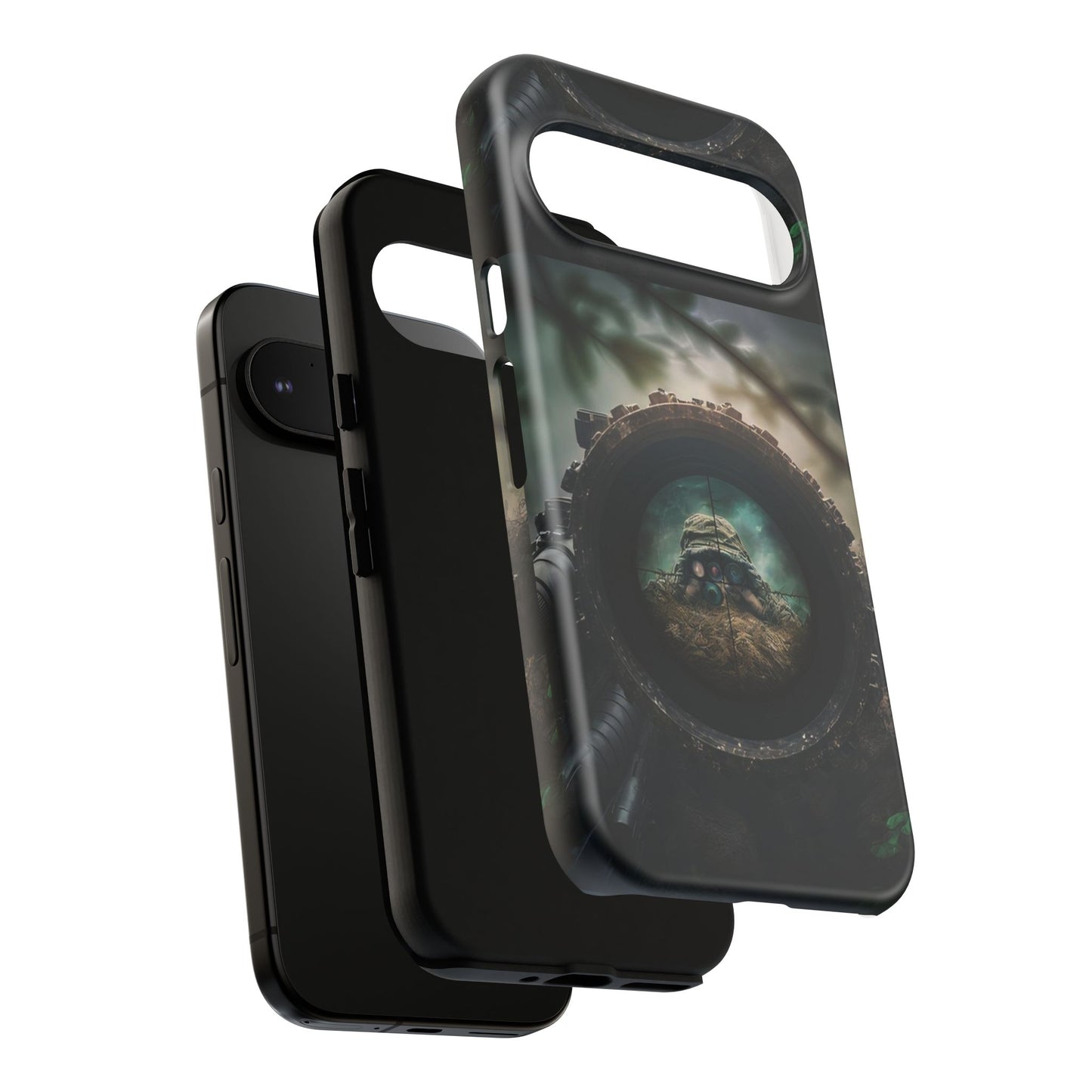 Sniper Scope Soldier Phone Case | Dual Layer Tough Cover  For iPhone