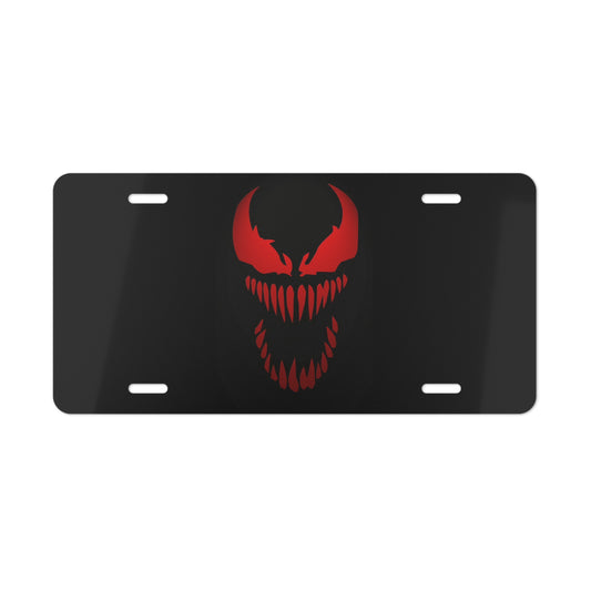 Red Venom Universal Front Vanity License Plate, Metal Art